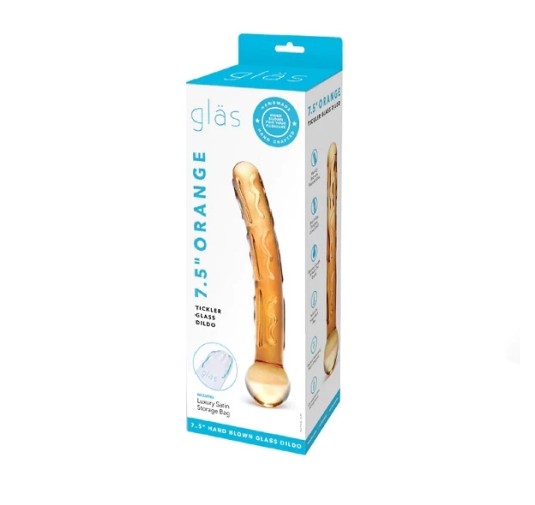 Szklane dildo - Glas Orange Tickler